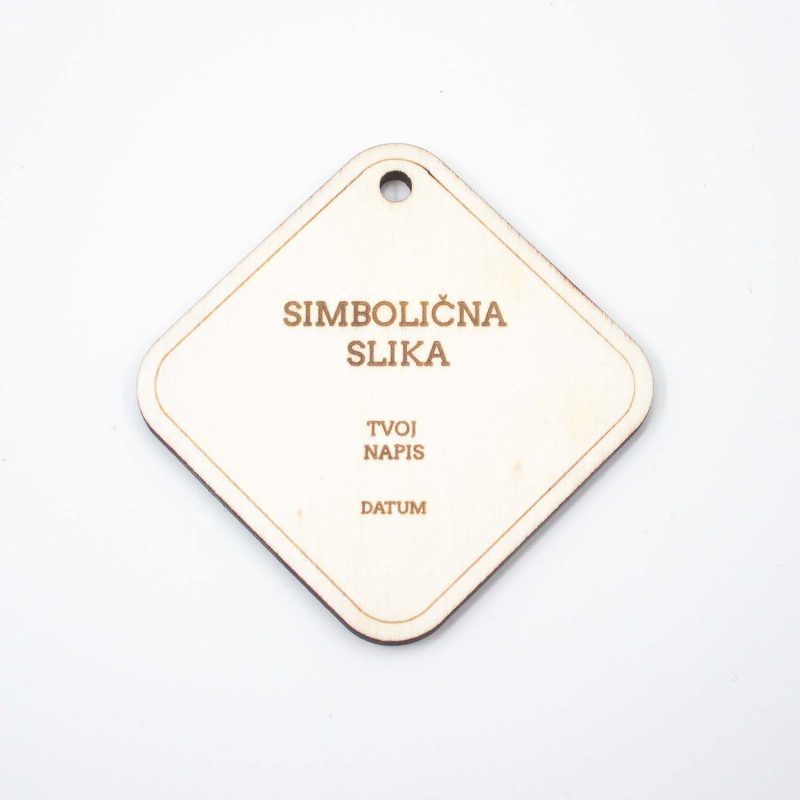 Lesena medalja KVADRATNA